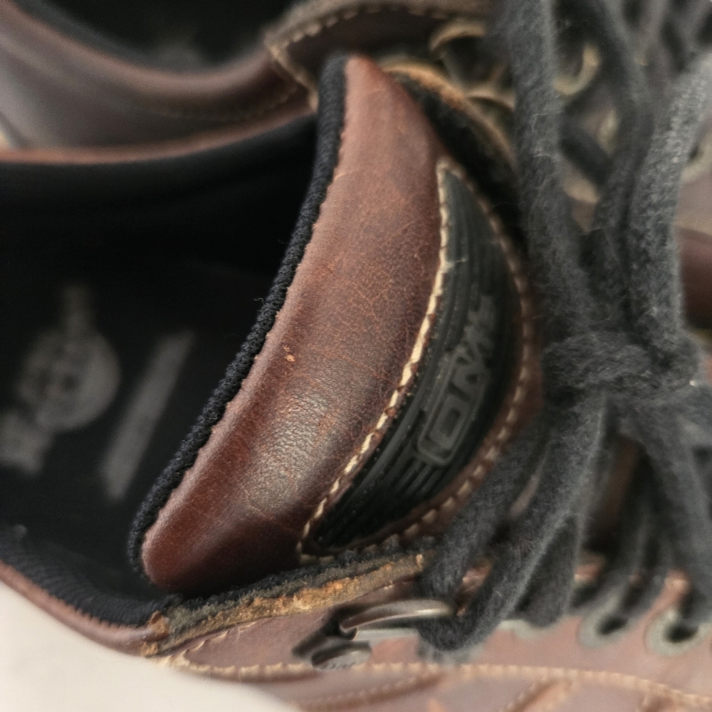 Vintage Y2K Dr. Martens Chunky Platform Brown Leather Church Monkey Shoes Mens 5 - Picture 5 of 14